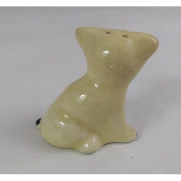Vintage White Surprised Adorable Puppy Dog 2.25" Salt & Pepper Shakers Japan - Picture 10 of 13